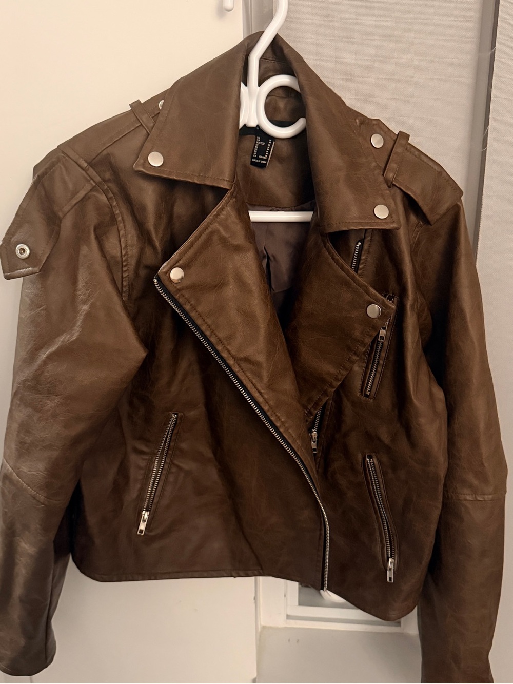 Forever 21 Brown Leather Moto Jacket
